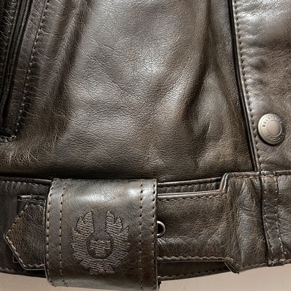 !SOLD! Belstaff Calf Leather Motorcycle Jacket with Removable Protective Armor - Picture 7 of 16